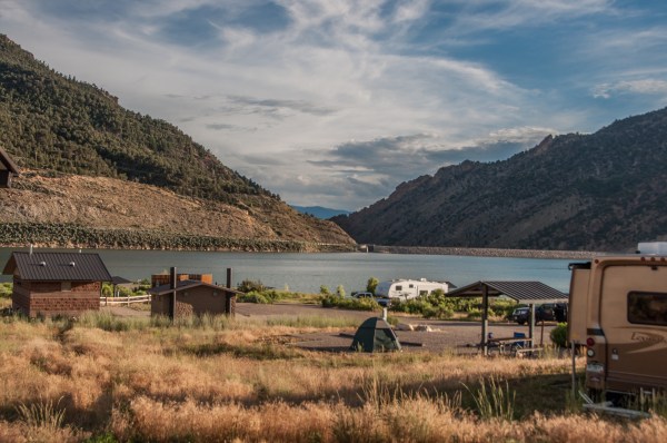 The campground at Rifle Gap State Park